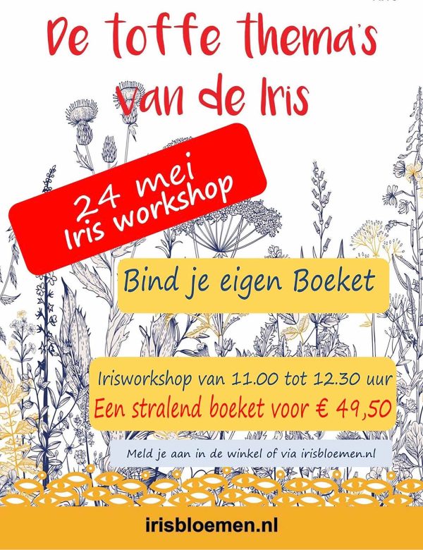 Workshop<br>zaterdag 24 mei<br>van 11 tot 12.30 uur
